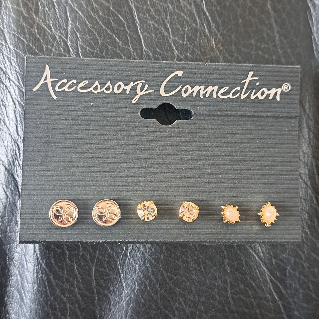 Accessory Connection: Gold And Silver Stud Earrings Set